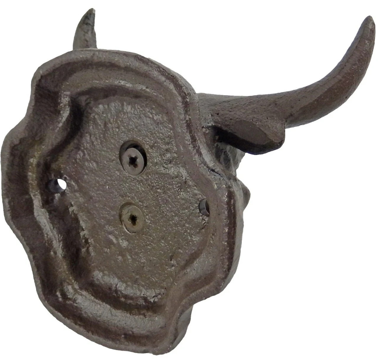 Longhorn Steer Wall Hook 5.5 Inches Bull Head Western Decor Heavy Metal Iron
