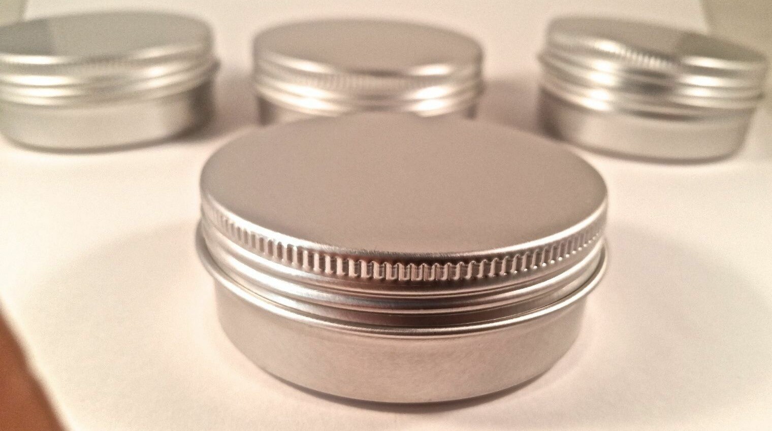 Aluminum Tin Screw Top Round Metal Container With Lid,Storage Jar Travel Tin can