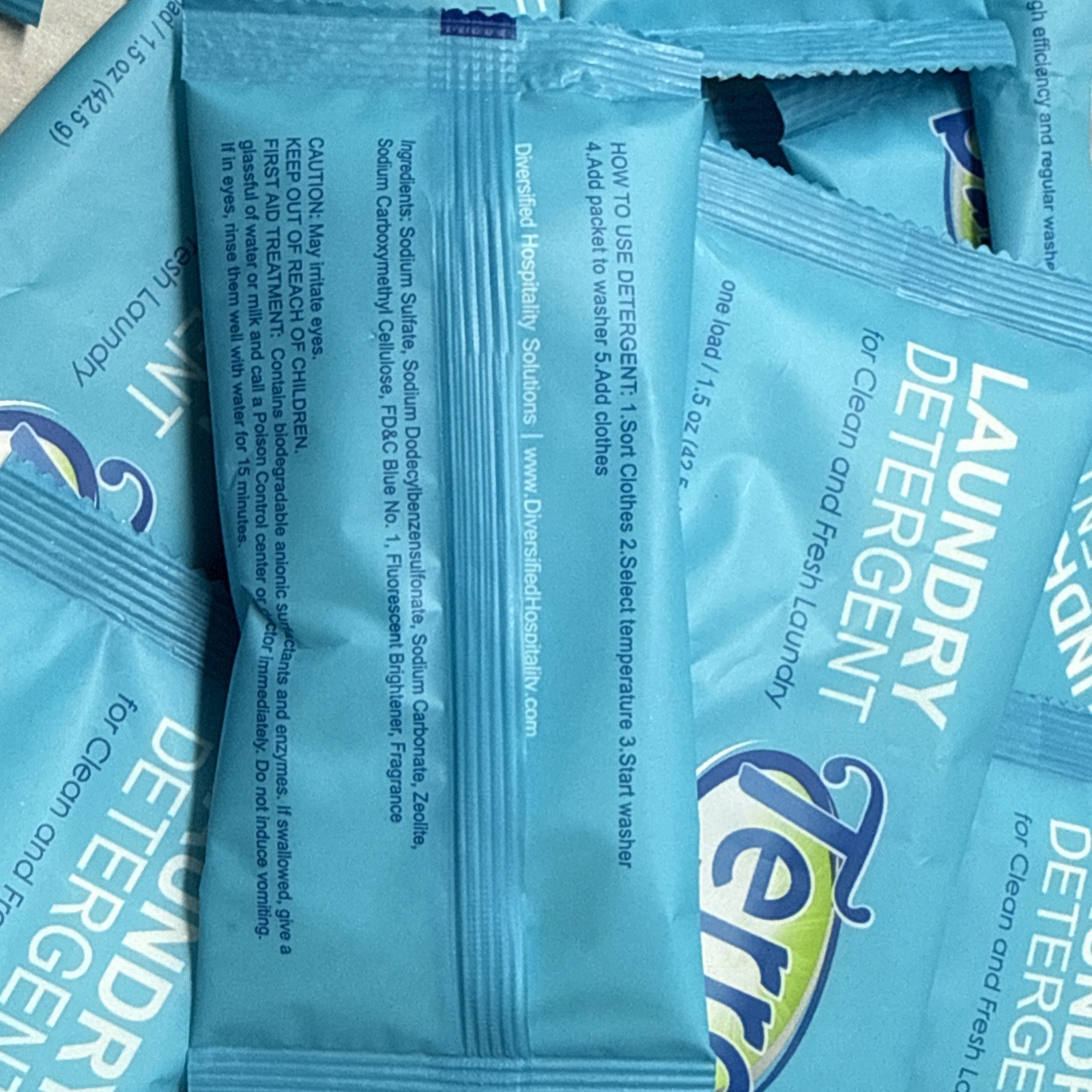 Terra Breeze Single Packet Load Laundry Detergent 20 Units. Travel Or Hotel