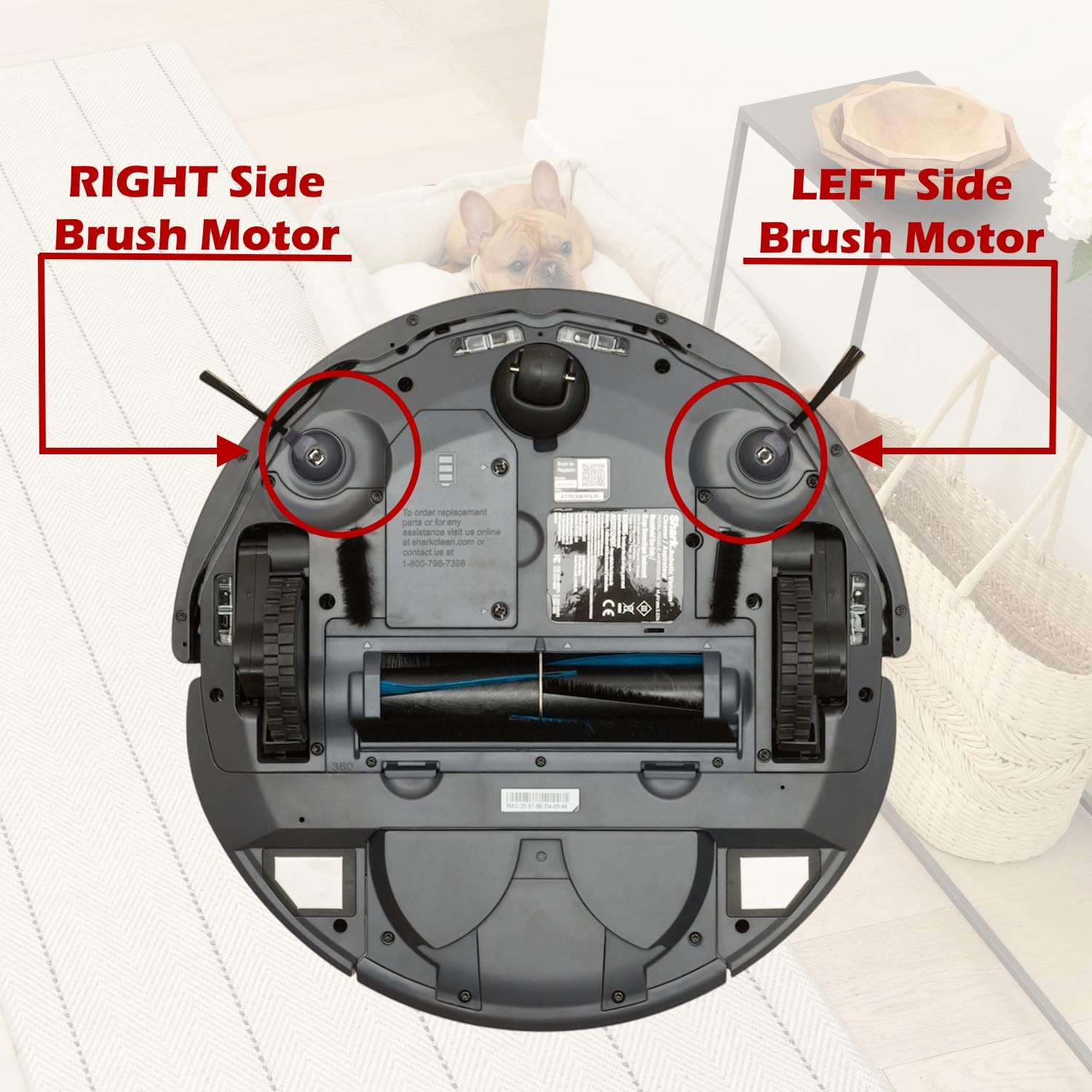 Replacement Left Side Brush Motor for Shark AI AV2501AE AV2501S AV2511AE