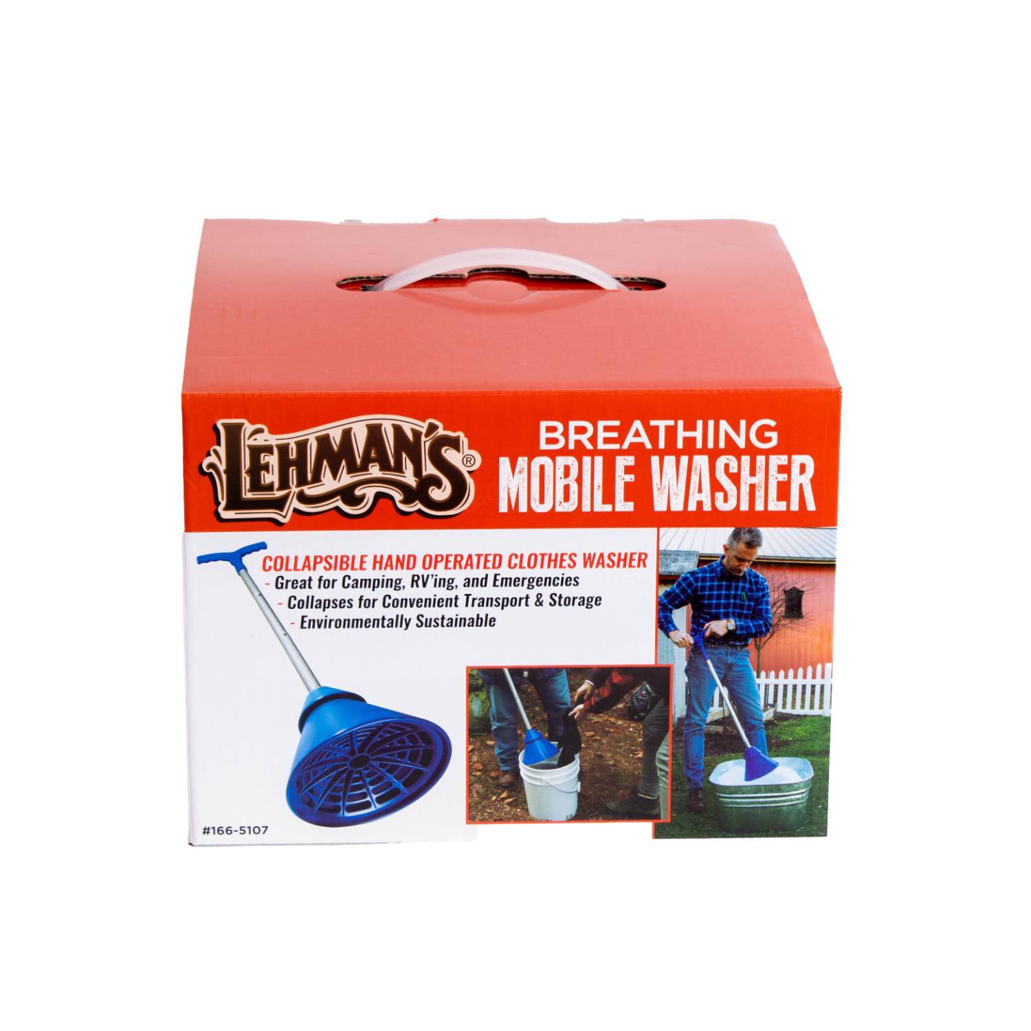 Lehman’s Manual Clothes Washer Plunger, Portable Breathing Washing Agitator