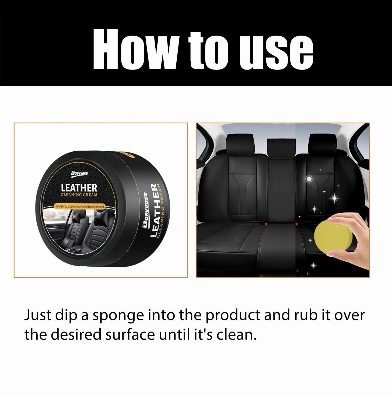 Car Leather Cleaning Cream, Multifunctional Car Leather Care Cream