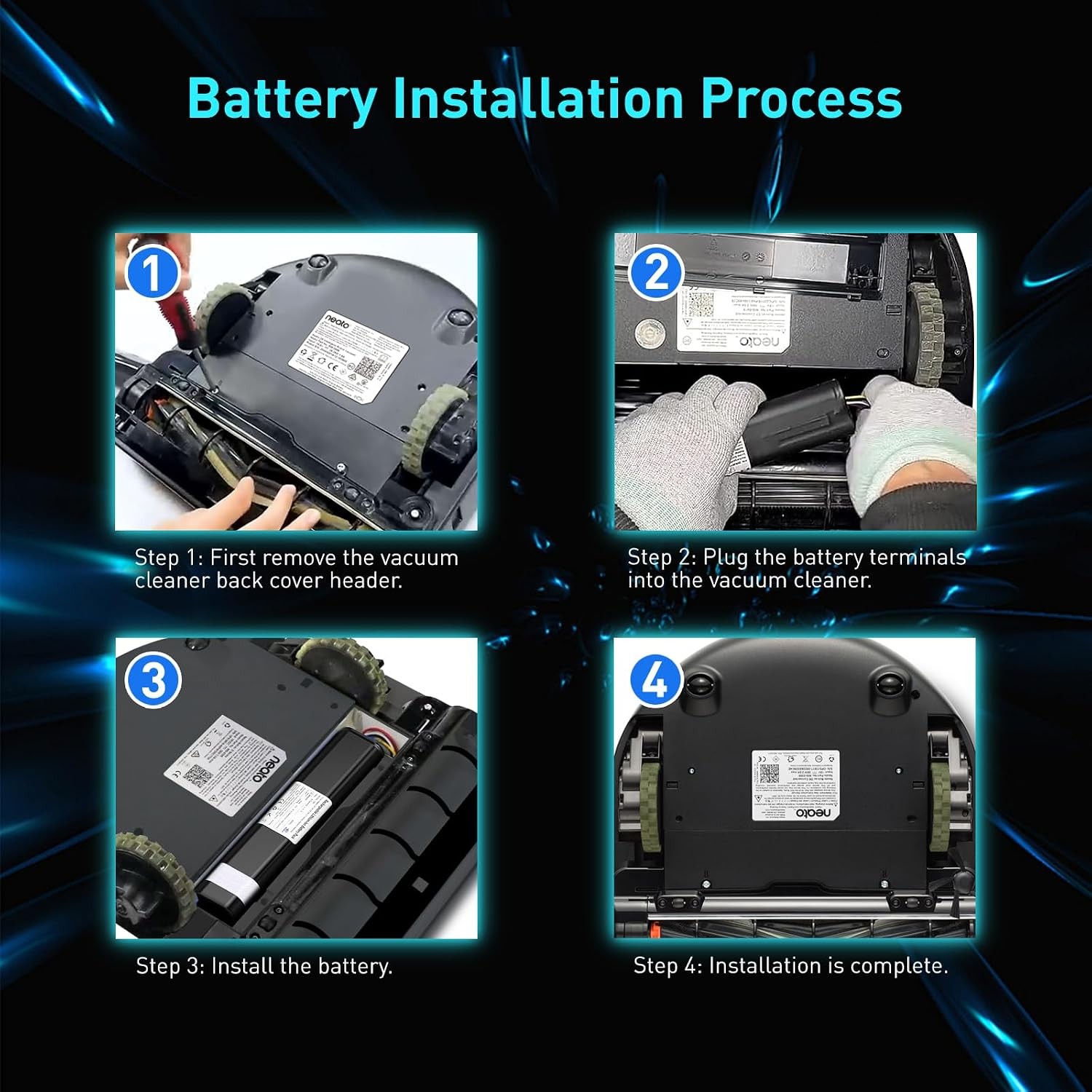 14.4V 5200mAh Replacement Battery Suitable for Neato Botvac D3 D4 D5 D6 D7