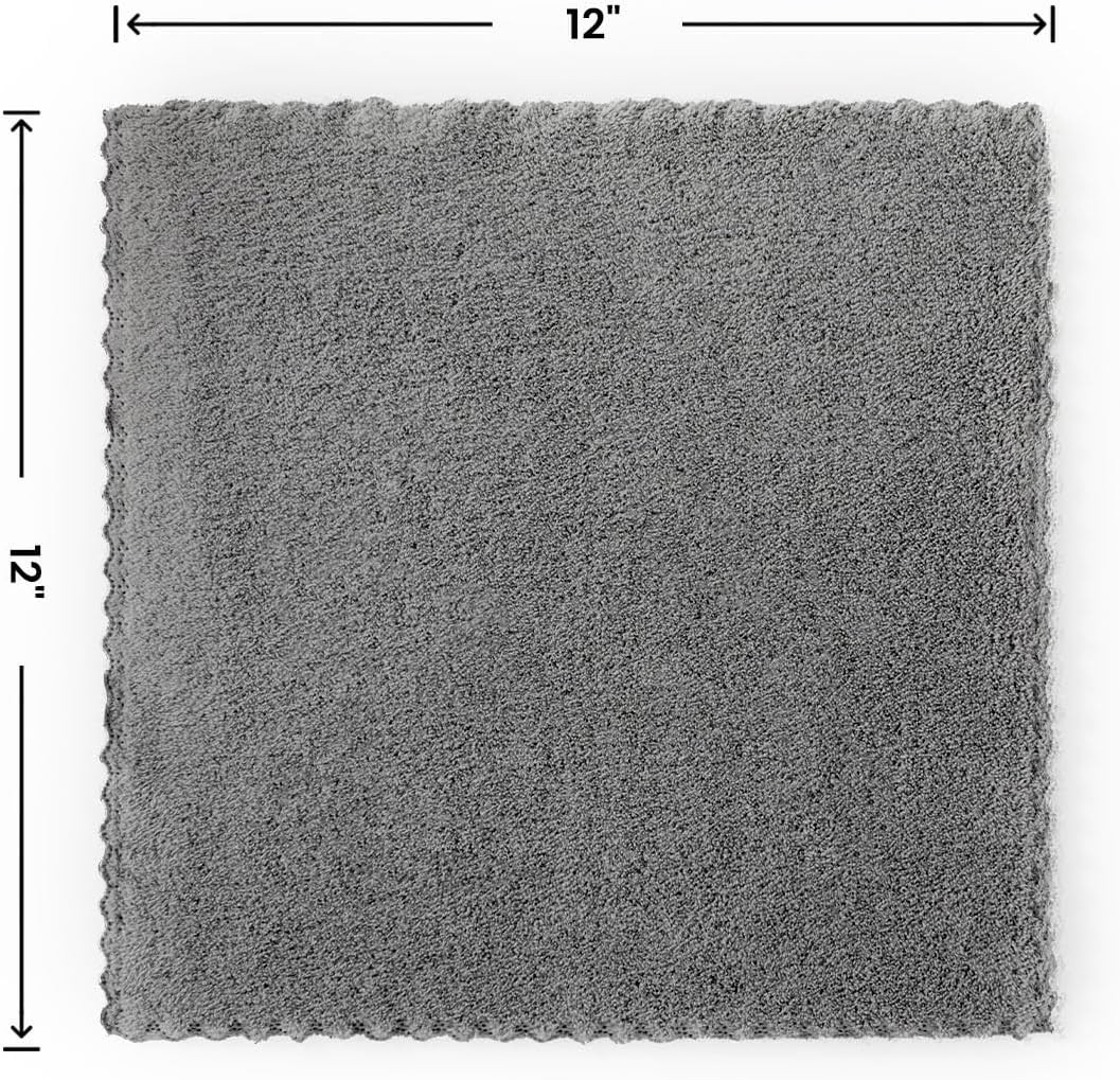 12 Pack Cleaning Cloth,Ultra Soft Absorbent Quick Drying Microfiber Cleaning Rag