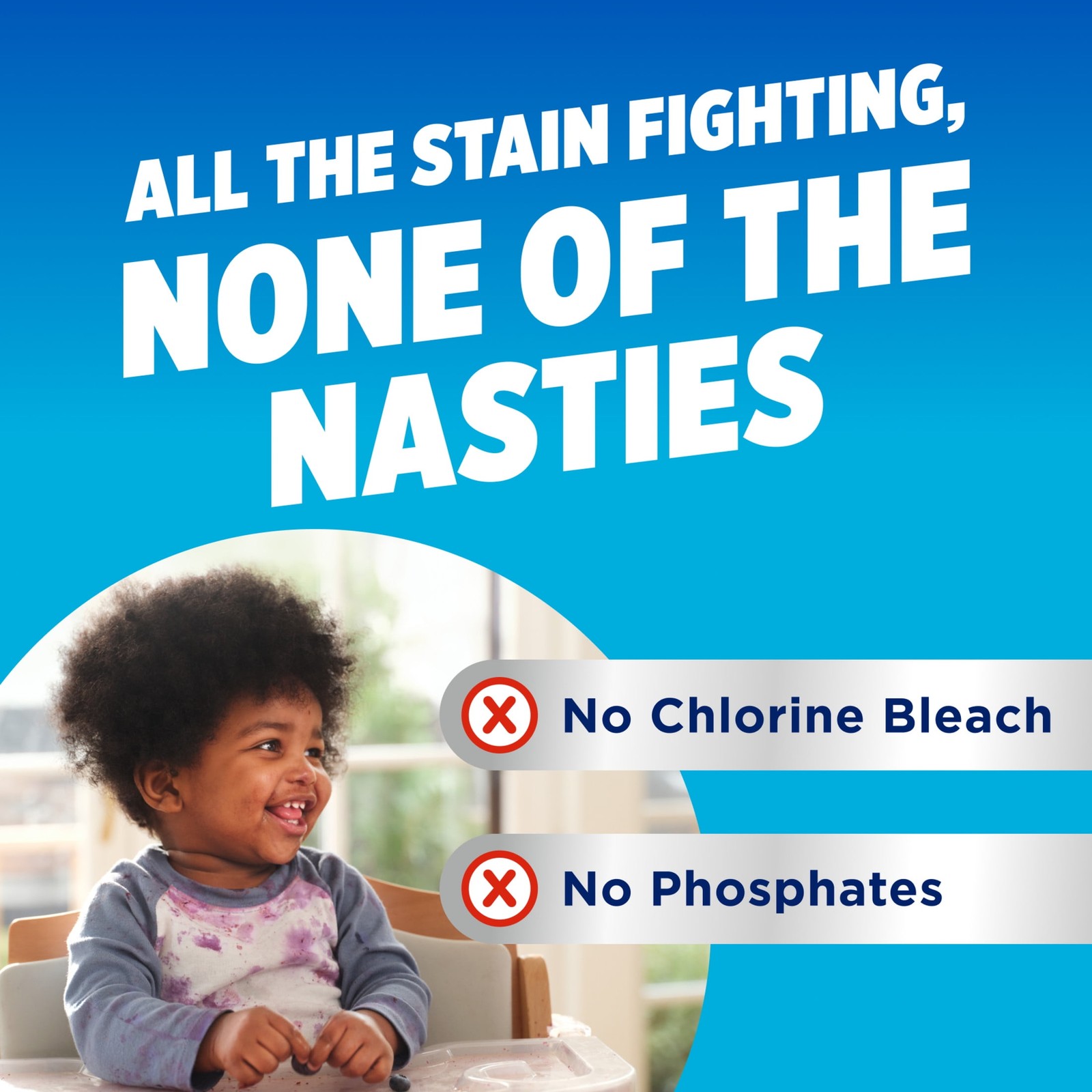 Advanced Stain Remover Powder, Gentle Color-Safe In-Wash Stain Treater, 3 lbs