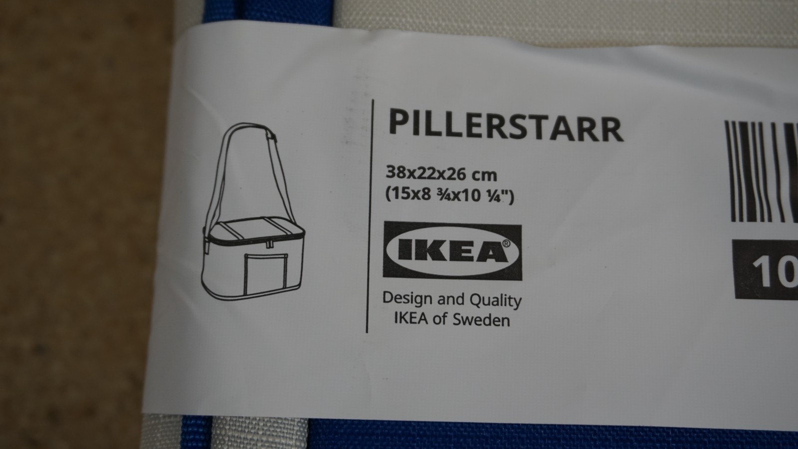 IKEA PILLERSTARR Cooling Bag | Patterned/Blue | 38x22x26 cm – 14″ x 8″ x 10″
