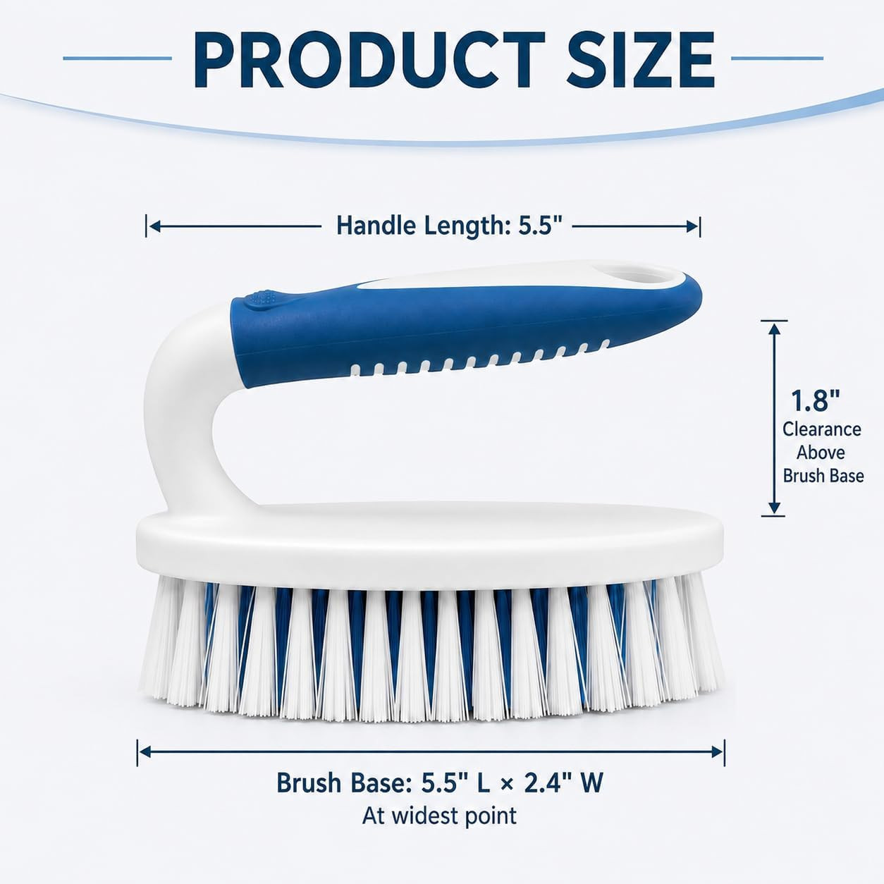 Scrub Brush, 2 Pack Household Cleaning Brushes with Stiff Bristles, Scrubbing Br