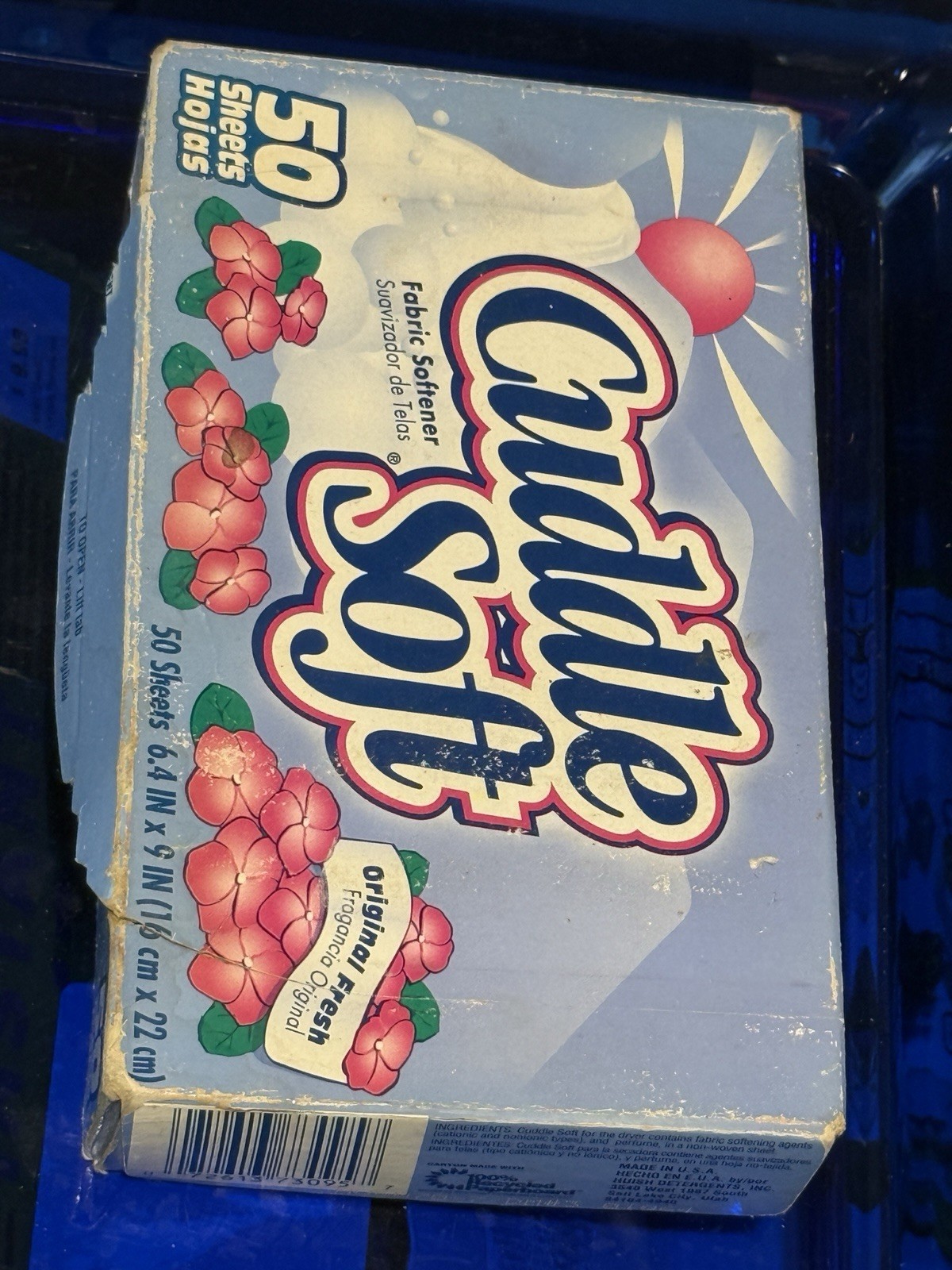 Cuddle Soft Dryer Sheets Vintage Made In USA New Vintage Fabric Softer New Old