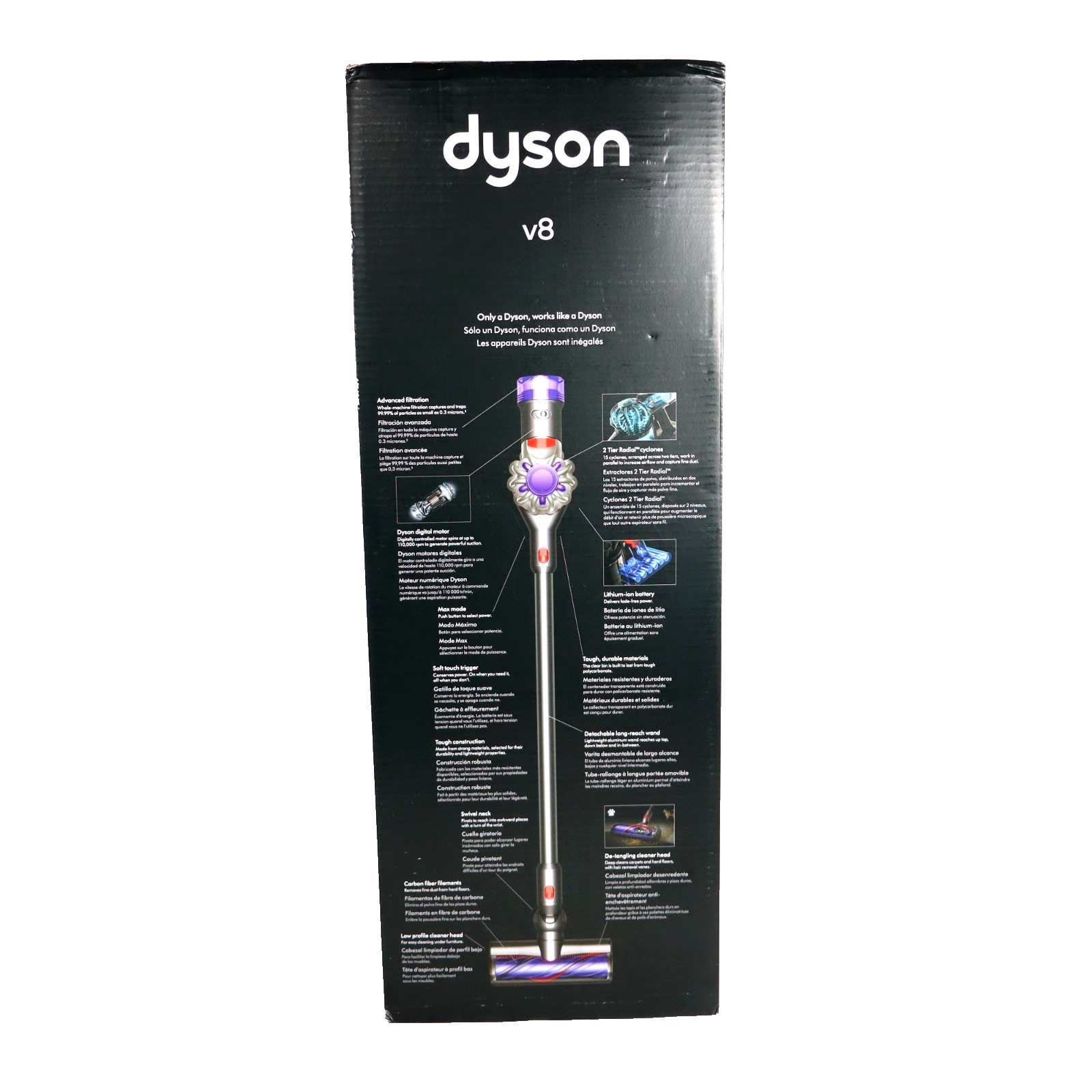 Dyson V8 Plus Cordless Vacuum, Cleans Hard Floors and Carpets, Detangle NEW OPEN