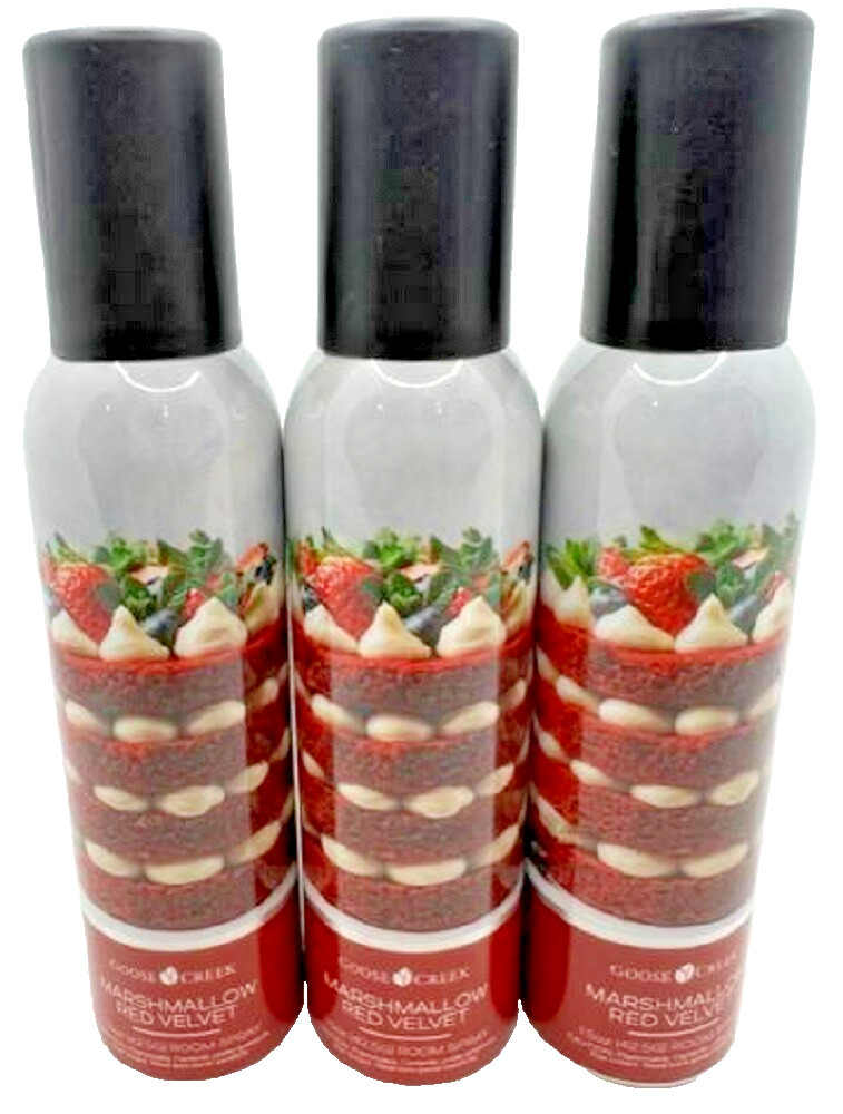 Goose Creek Marshmallow Red Velvet Concentrated Room Sprays 1.5 Oz x3