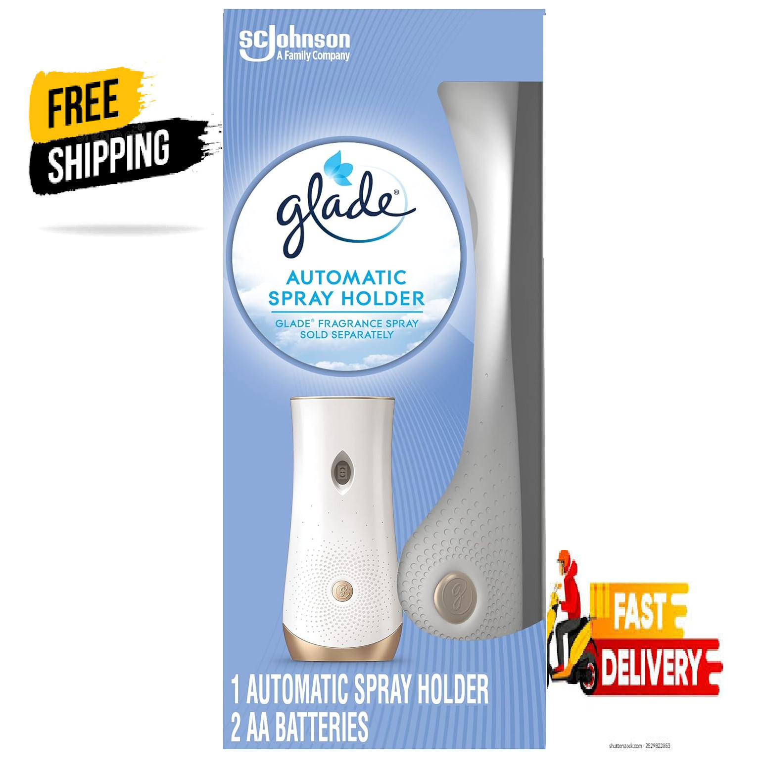 Glade Automatic Air Freshener Spray Holder, For Home and Bathroom, 1 Count