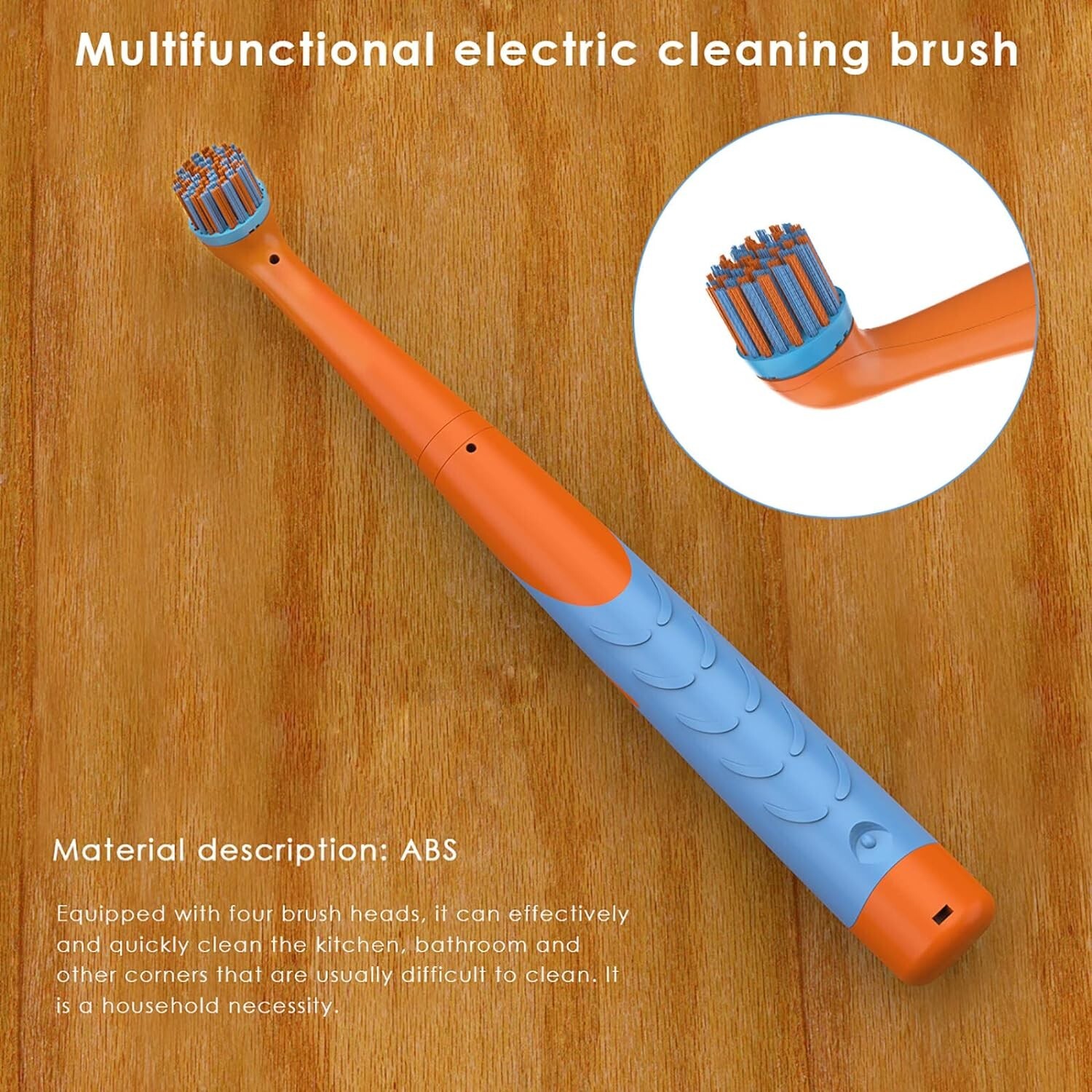 4 in 1 Electric Scrubber Portable Cleaning Brush Bathroom Kitchen Multifunction
