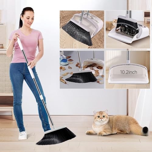 White & Gray Hand Broom with Dustpan Combo Set – Hand Broom & Dustpan Set