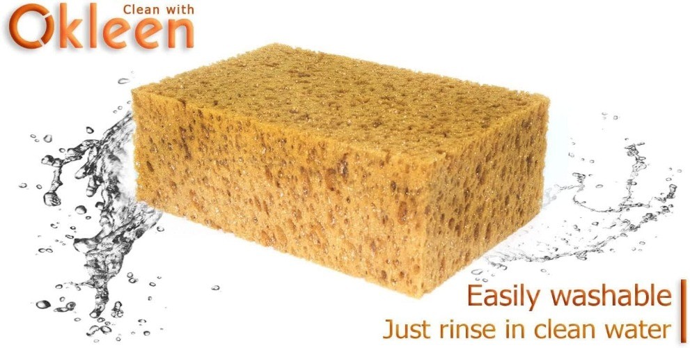 Wash Sponge. Made in Europe. 7.9×5.1×2.8 inches. Larg Item Package Quantity: 1