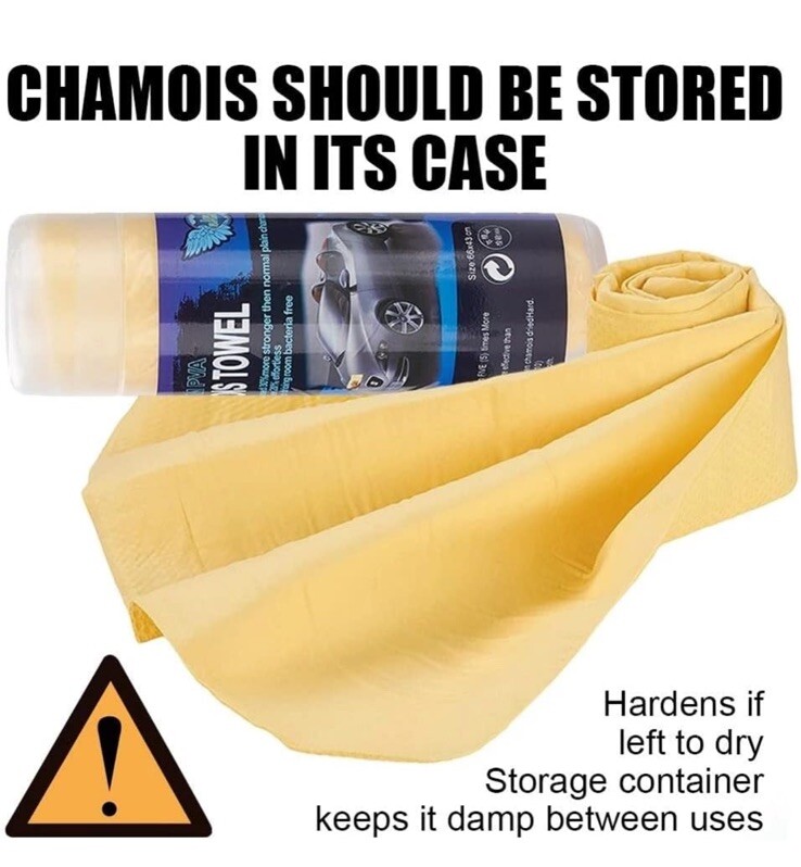 Clean Cham Synthetic Leather Towel 26 x 17 Drying Cleaning Car Boat Pet Chamois