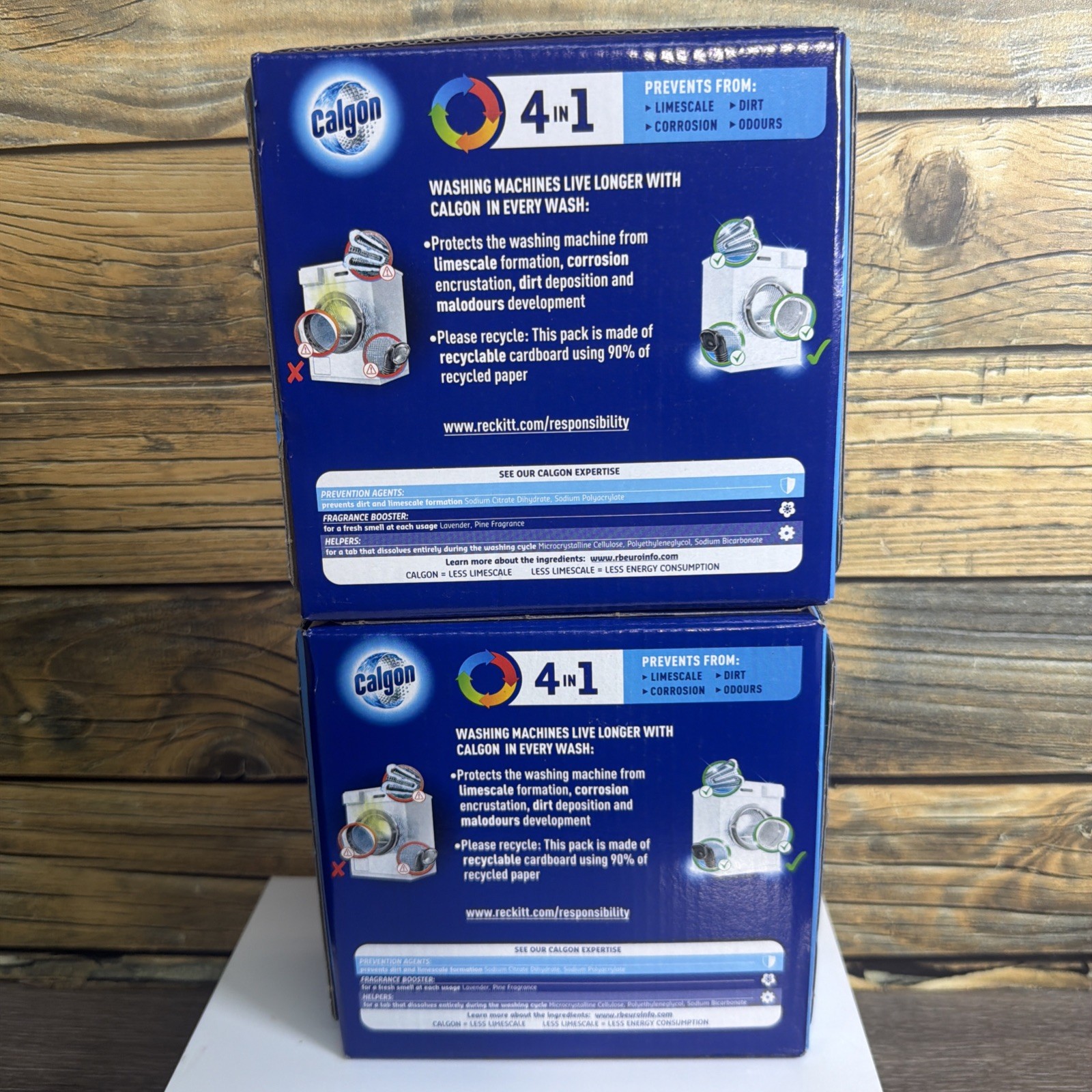 (Lot Of 2) Calgon 4-in-1 Power Tabs Washer Cleaner, Blue, 75 Count XL