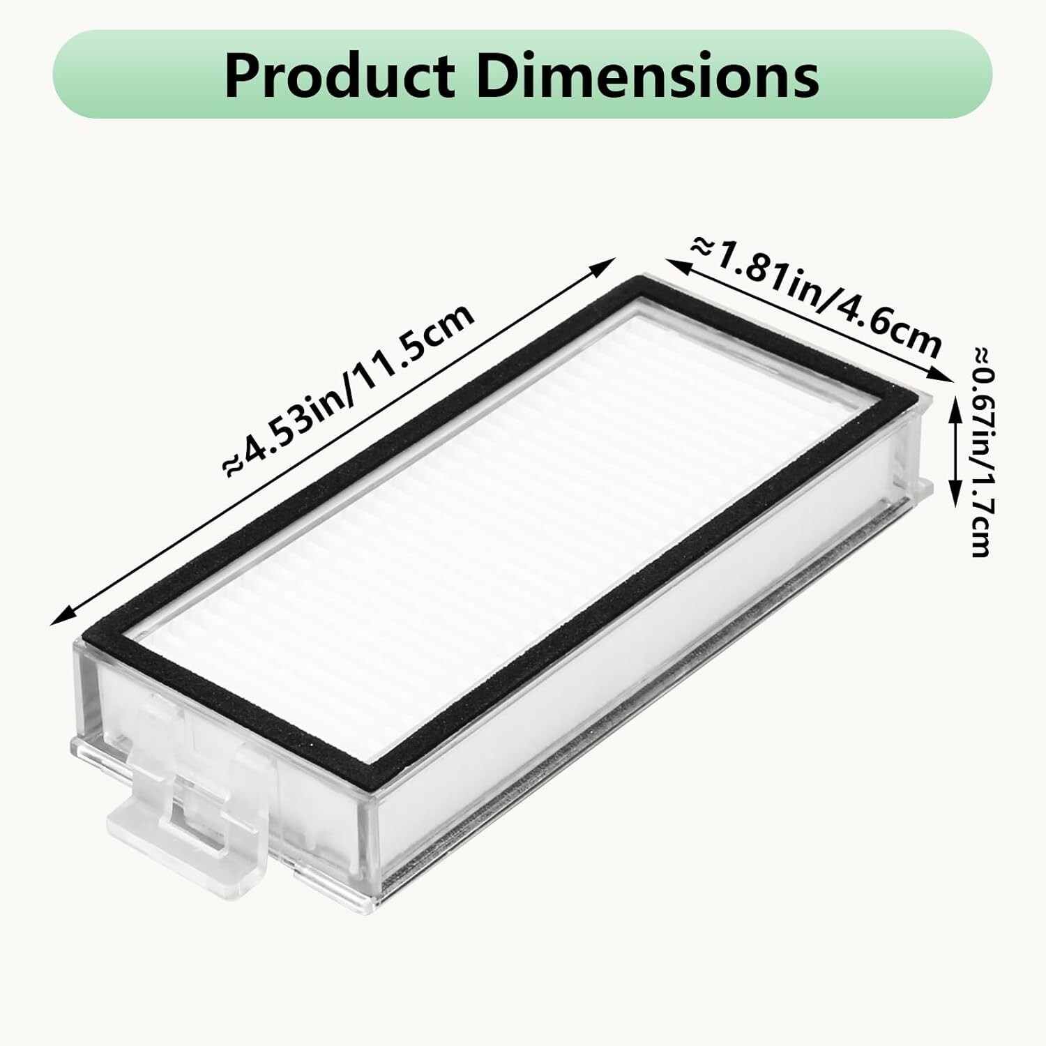 4 Pack Washable Filter For Roborock Q5 Pro 4 True HEPA NEW