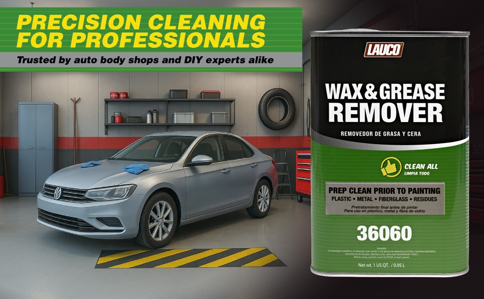 Wax and Grease Remover Multi-Surface Paint Prep Cleaner for Auto Body (36060),