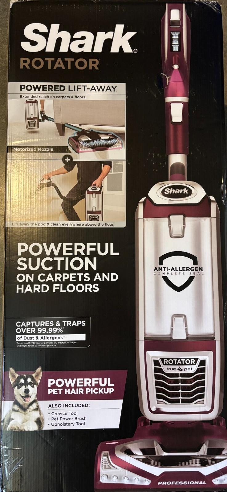 New Shark Rotator Powered Lift-Away TruPet Upright Vacuum NV752 Shipped 2nd box