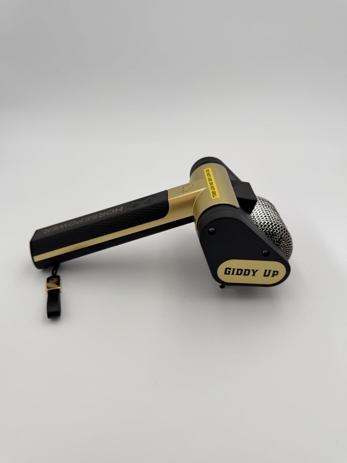 Horsepower Giddy Up GOLD Bristle-Free Spinning Grill Brush w/LED