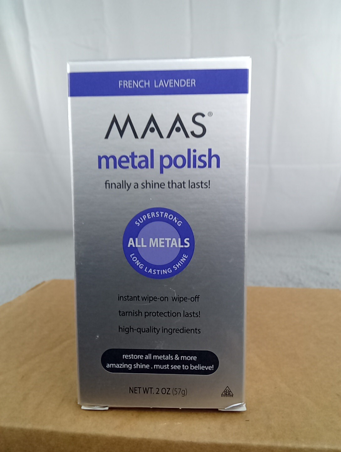 1x Maas Metal Polish 2oz Tube Multi-Surface All Metal French Lavender
