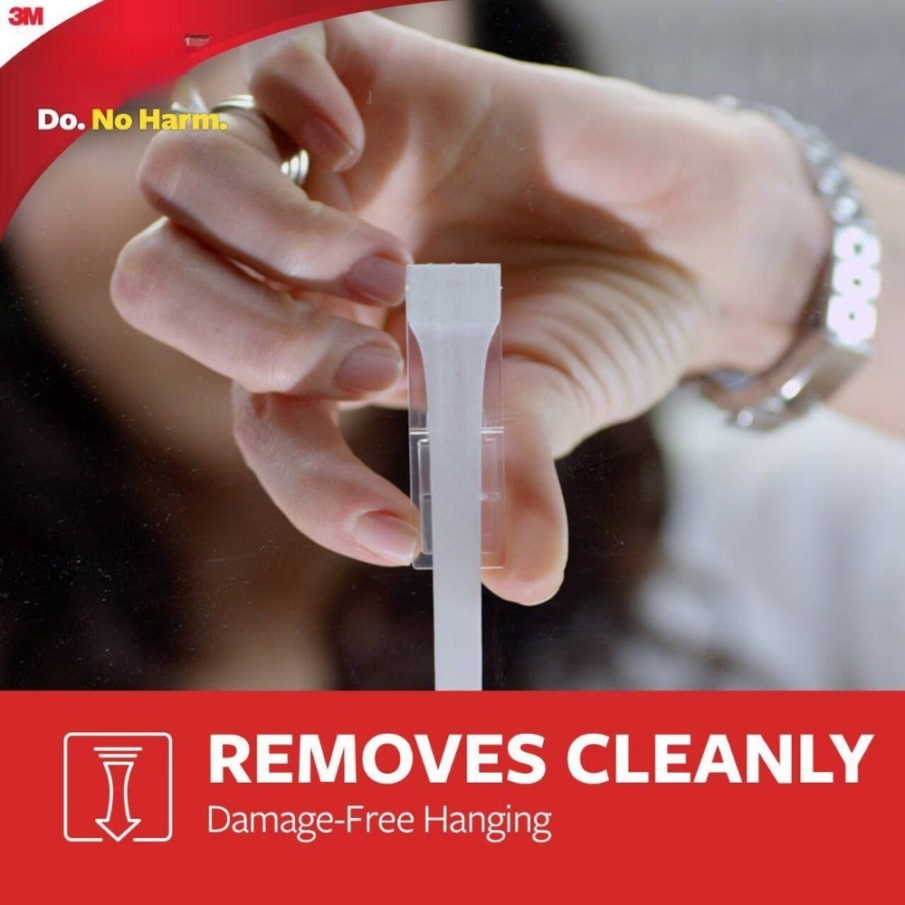 6pk White Adhesive Wall Hooks 1lb, 12 Strips Small Decorative