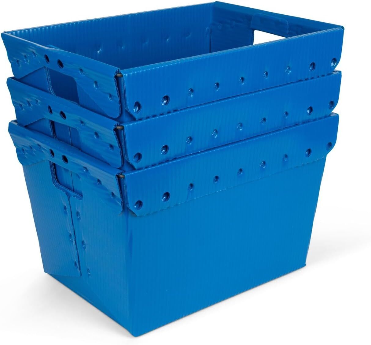 Hudson Exchange 18.25 x 13.25 x 11.75 (3 Pack) Corrugated Plastic Mail Tote