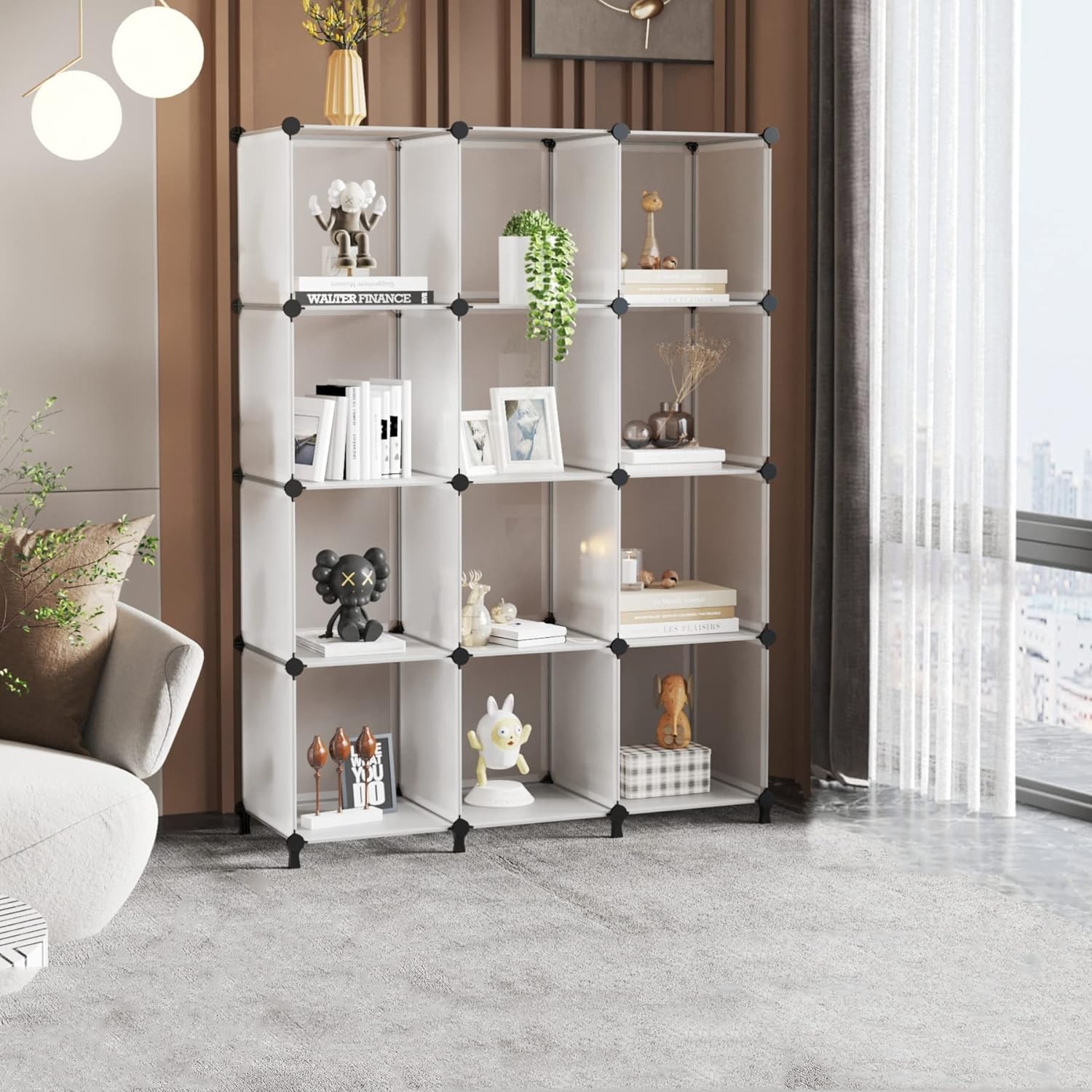 12 Cube Storage Organizer Storage,Cube Bookshelf DIY Plastic Closet Storage Shel