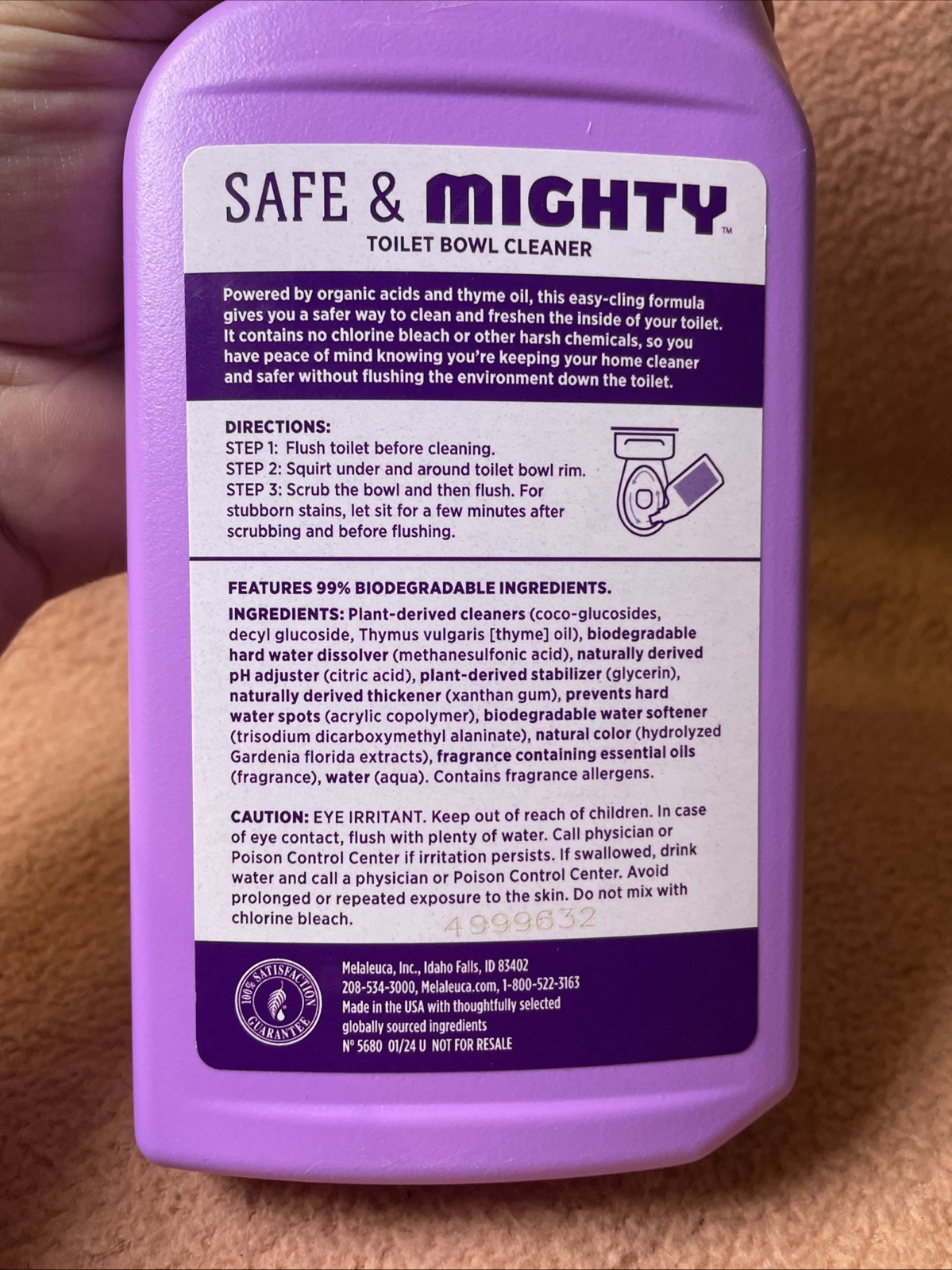 Melaleuca Ecosense Safe And Mighty Toilet Bowl Cleaner 18 Oz