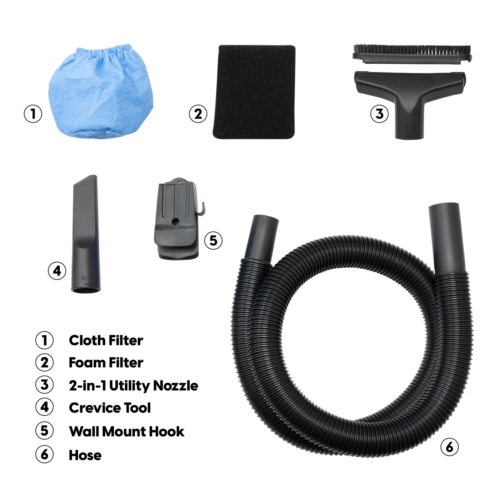 Vacmaster Wet/Dry Vacuum Cleaner, 2.5 Gallon 9kPa Wall Mount with Blower