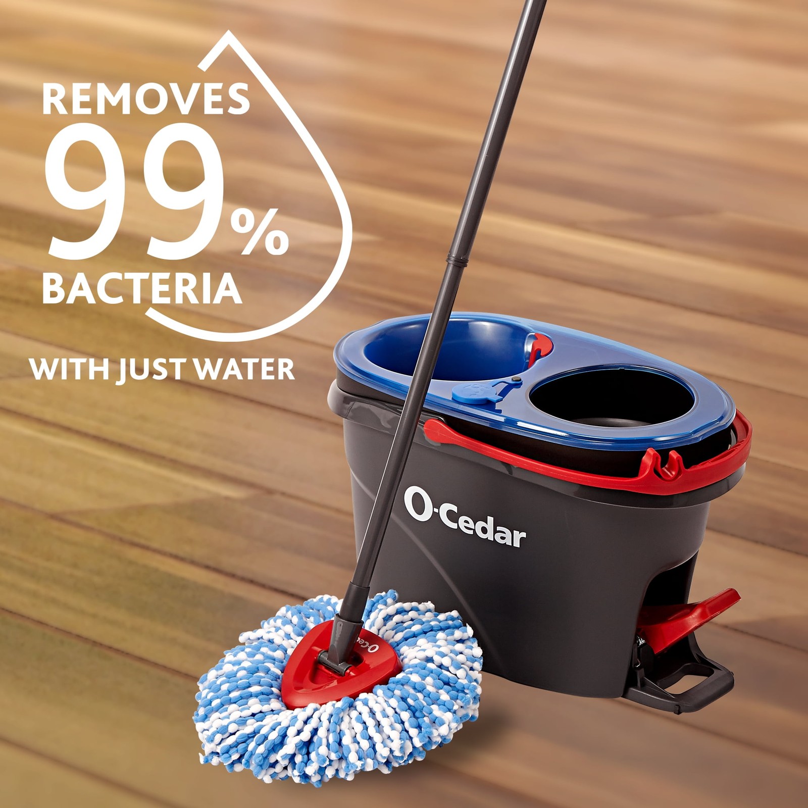 O-Cedar RinseClean Spin Mop & Bucket System Hands-Free Cleaning