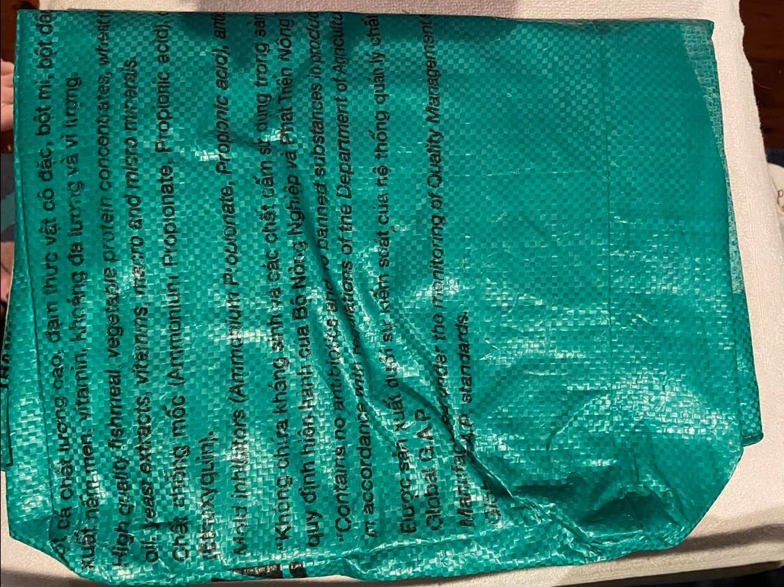 Recycled Laundry Basket made from Recycled Fish Feed Bags in Cambodia Fair Trade