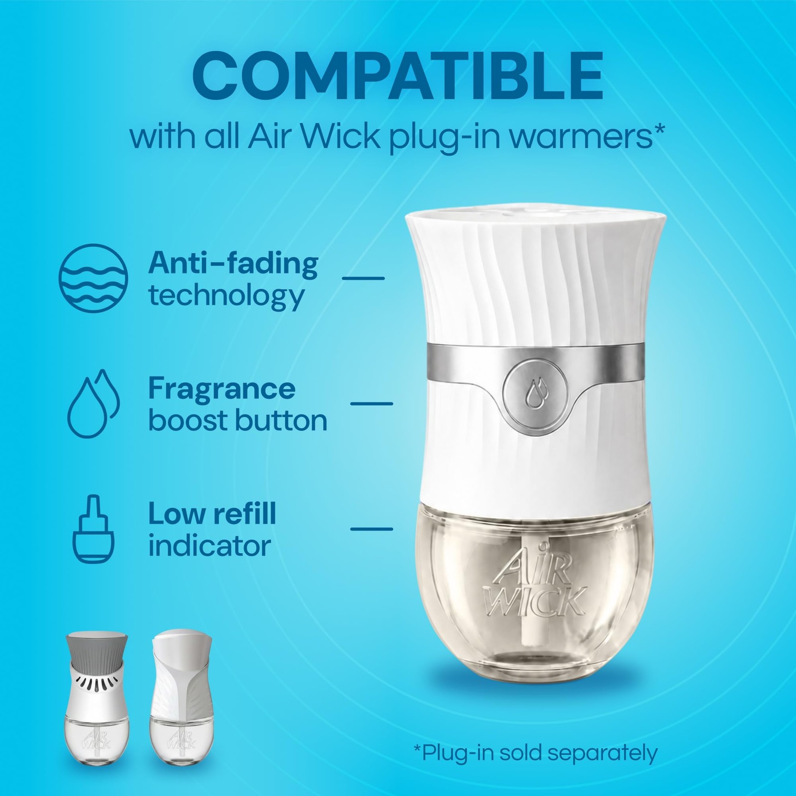 Air Wick Plug-In Scented Oil Refills, 10 1 Count (Pack of 10), Transparent