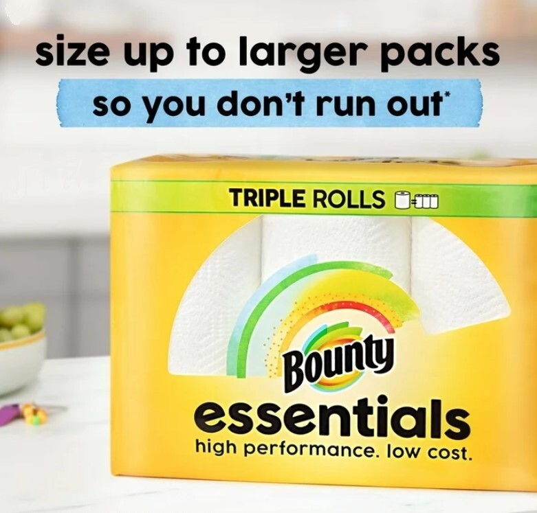 Bounty Essentials Select-a-Size Paper Towels, 6 Double Rolls