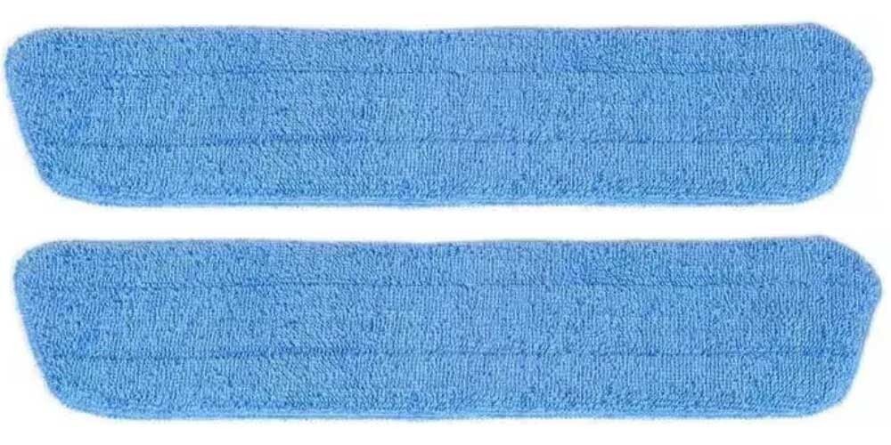 2 pack 50″ Blue Microfiber Mop wet Pads Refill 5×50″ removable velco pad