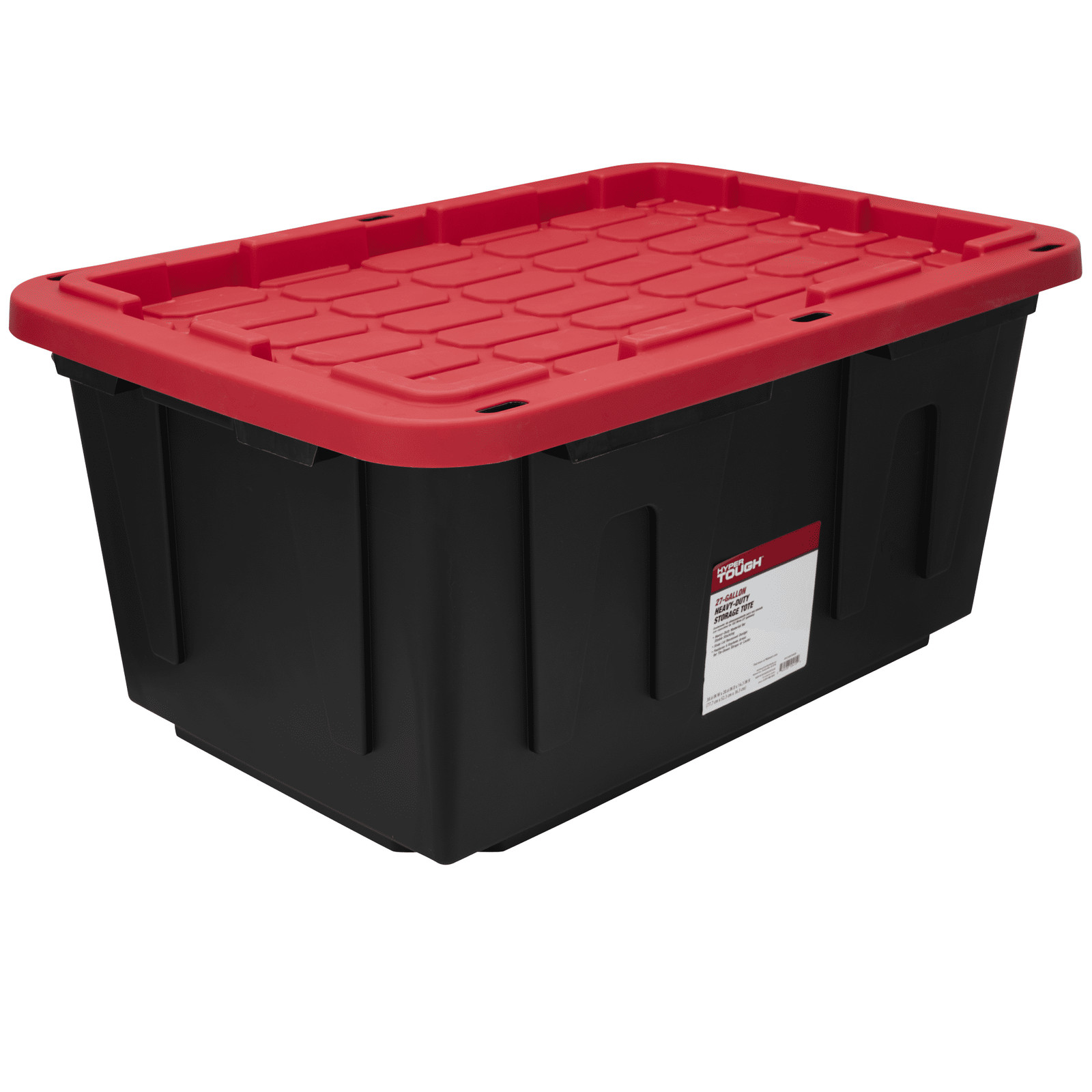 (2 Pack) Heavy-Duty Durable Plastic Black Storage 27 Gallon Tote