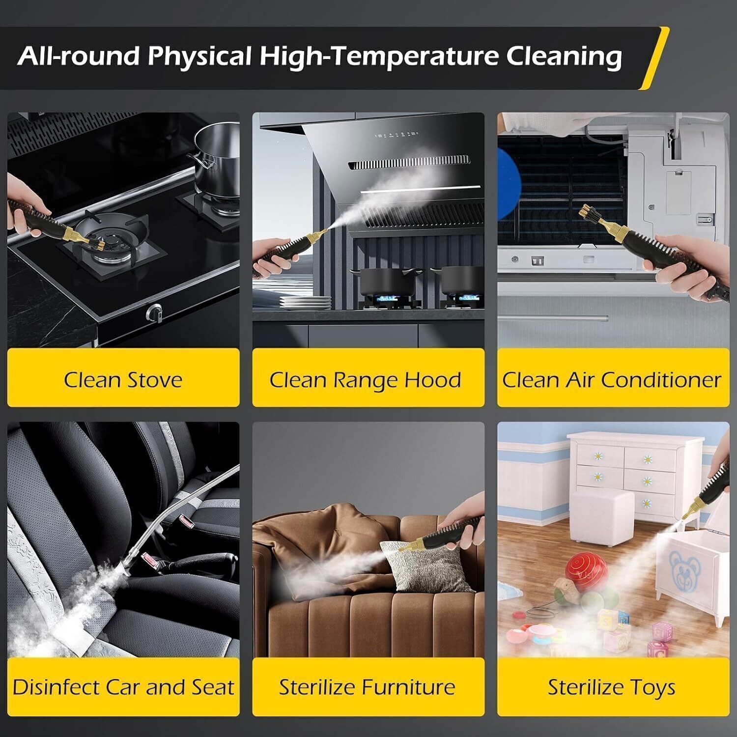 2500W Steamer for Cleaning High Pressure Portable Car Steamer for Home Kitchen