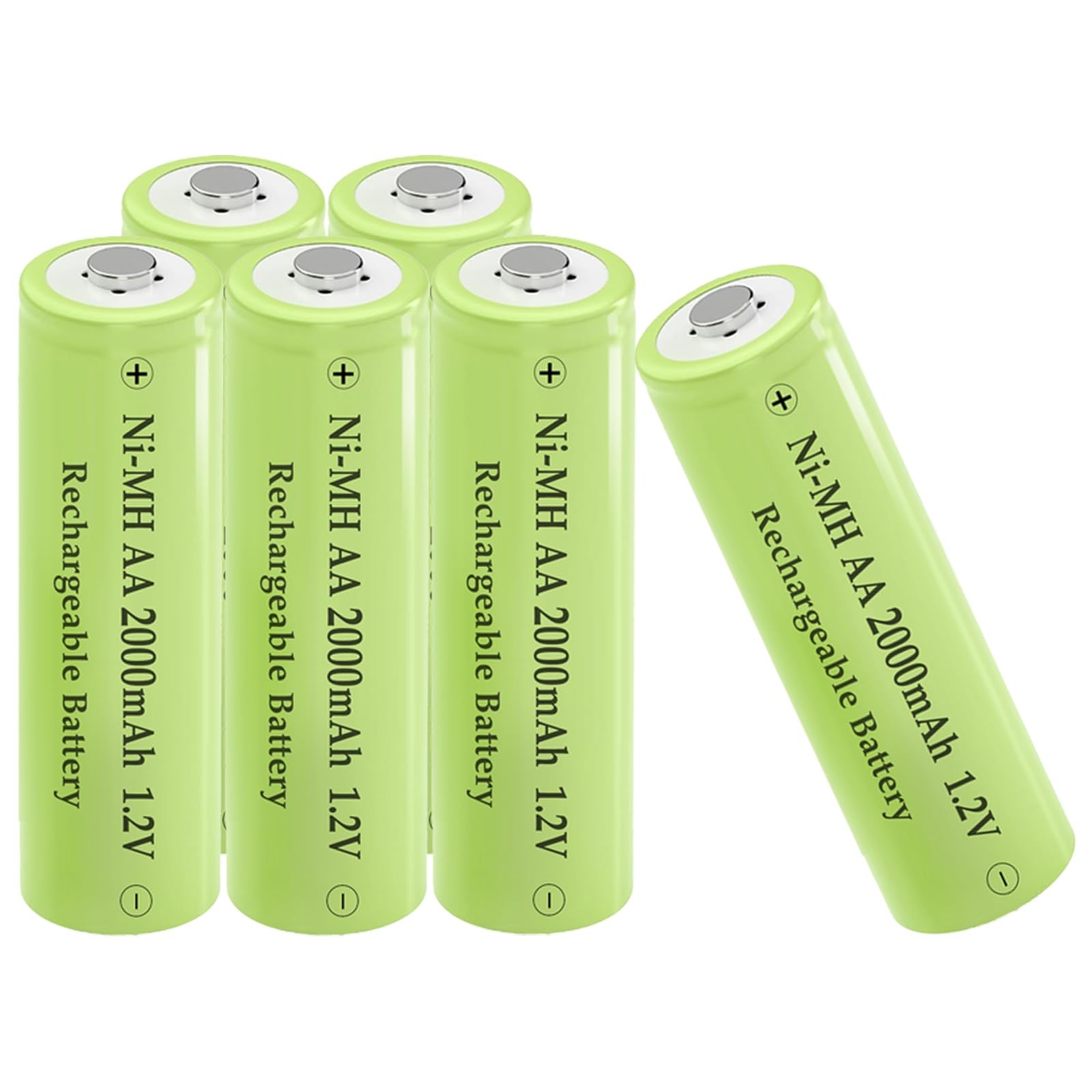 AA 2000mAh NI-MH Rechargeable Batteries, 1.2V Pre-Charged Double A Battery fo…