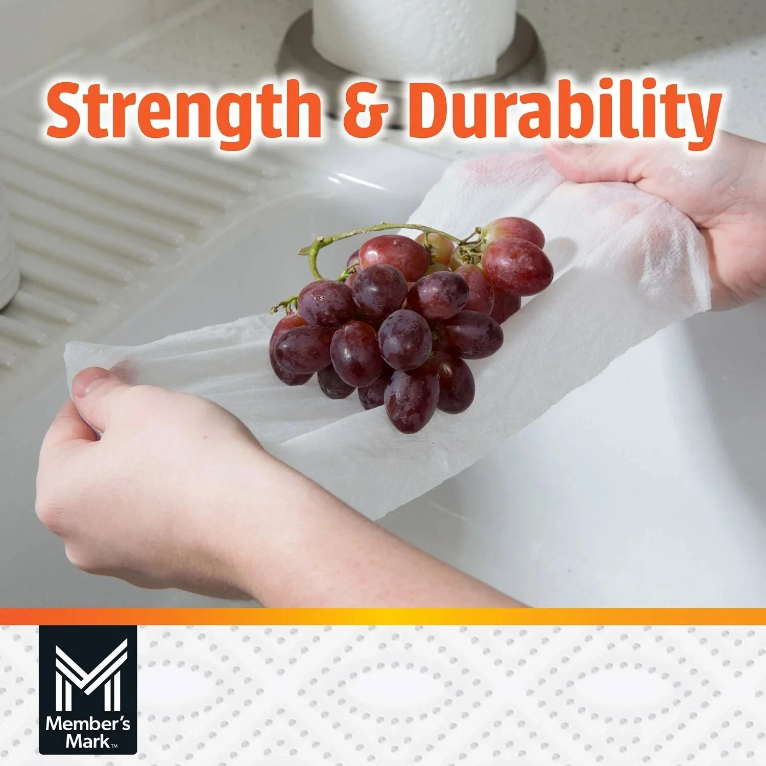 Member’s Mark Paper Towels 15 Mega Rolls | Durable 2-Ply | Ultra Absorbent