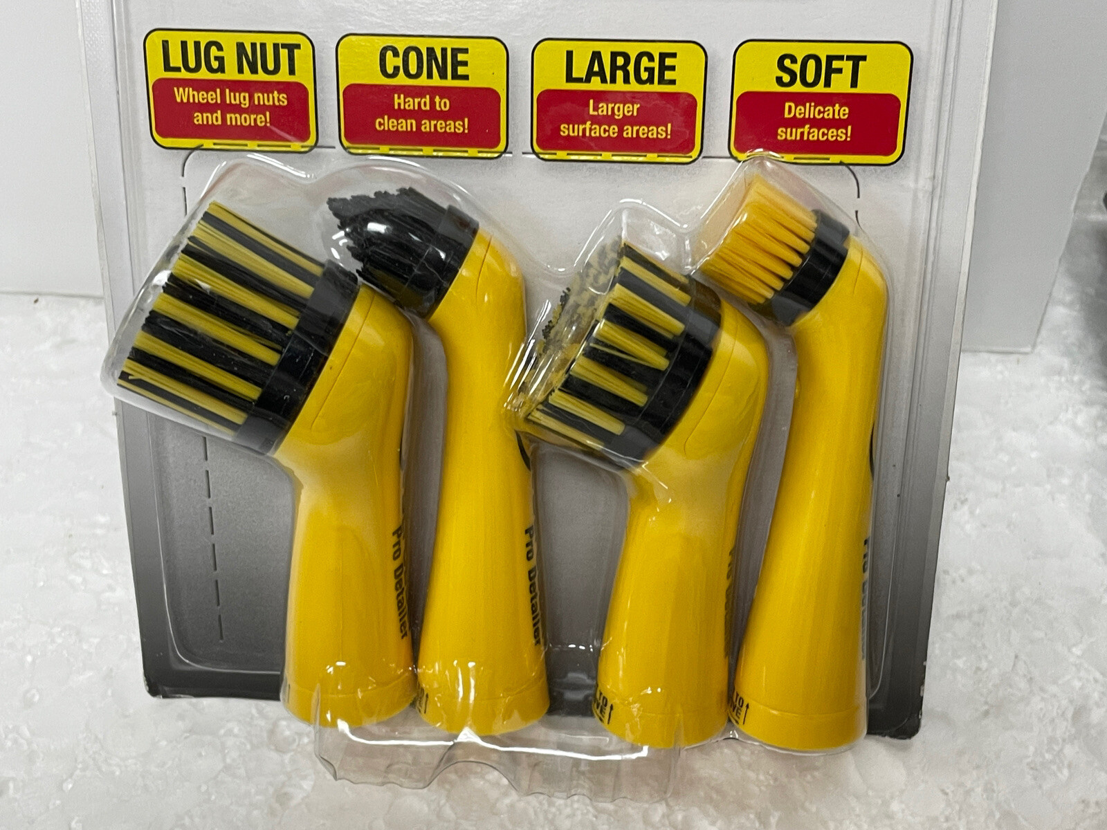 Lot of 4 Sonic Scrubber Pro Detailer Power Cleaner Interchangeable Brushes Pack