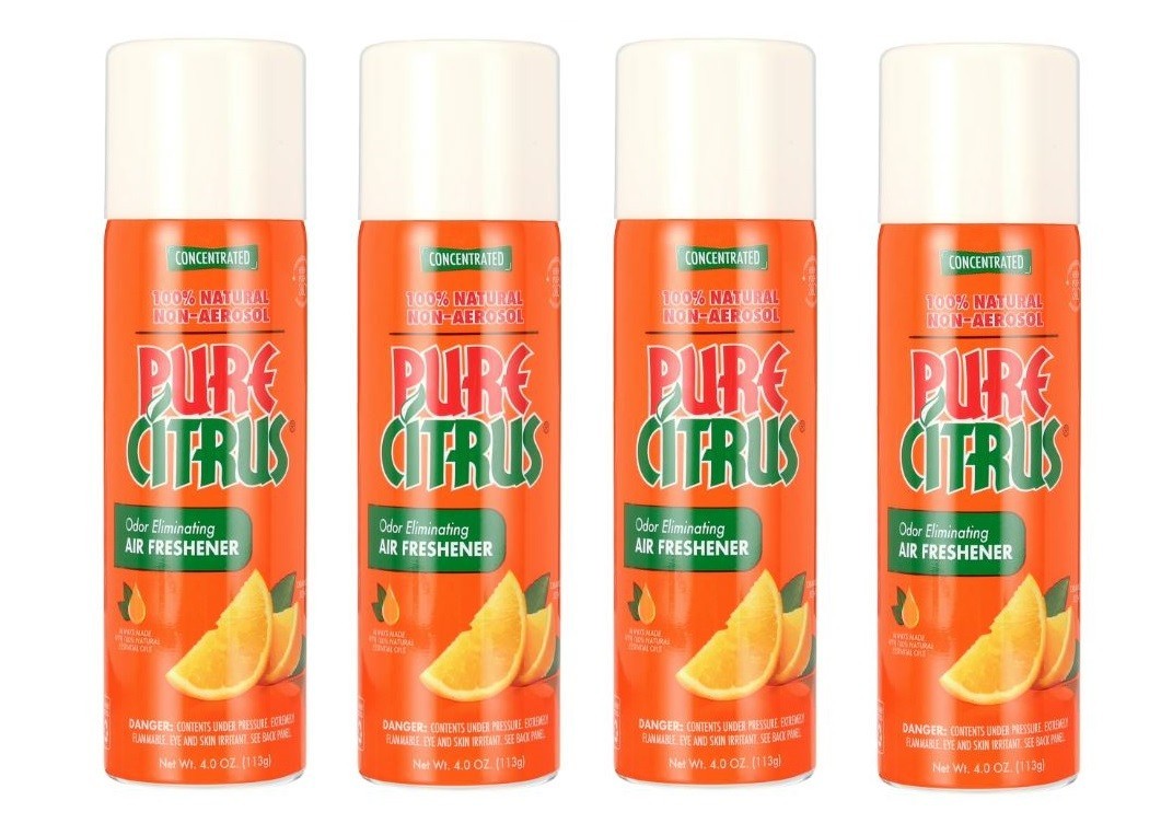 Pure Citrus Orange Air Freshener, 4oz (Pack of 4) Free Shipping Non-Aerosol