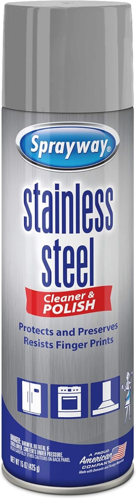 Water-Based Stainless Steel Cleaner, 15 Fl Oz Pack of 1