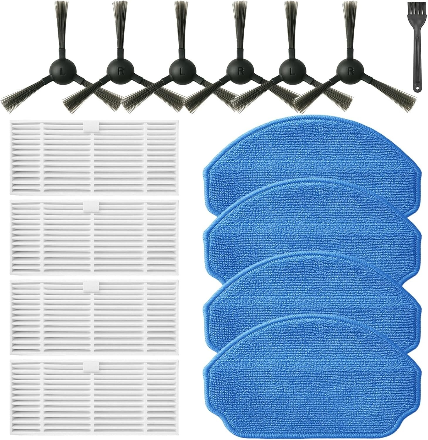 BR151 Replacement Parts Set for MAMNV, ZCWA, ONSON, iMartine Robot Vacuums