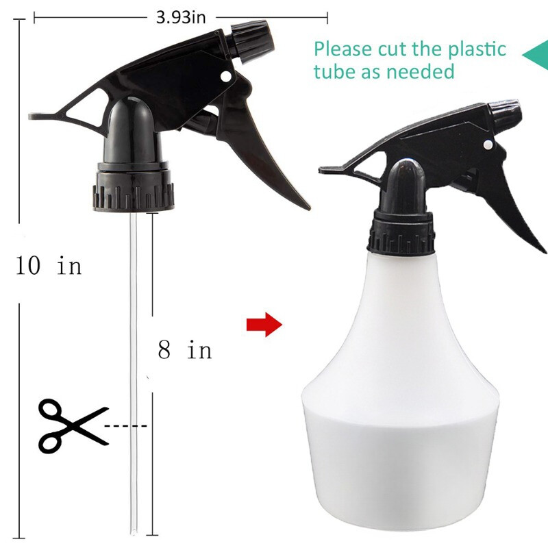3 Pack 16 oz Heavy Duty Spray Bottle Plastic Trigger Chemical Resistant Sprayer