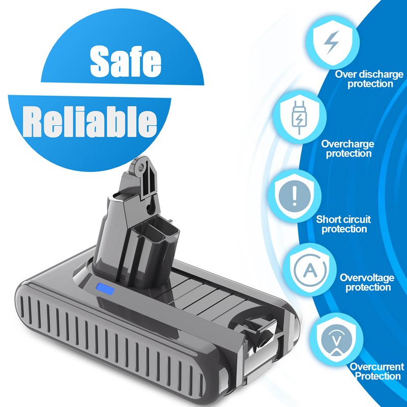V6 Battery Replacement for Dyson SV03 SV04 SV09 SV06 Animal Battery /Filter