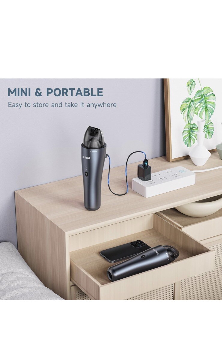 Car Vacuum Cleaner, Car Vacuum Cordless Rechargeable,7000Pa Mini Vacuum Portable