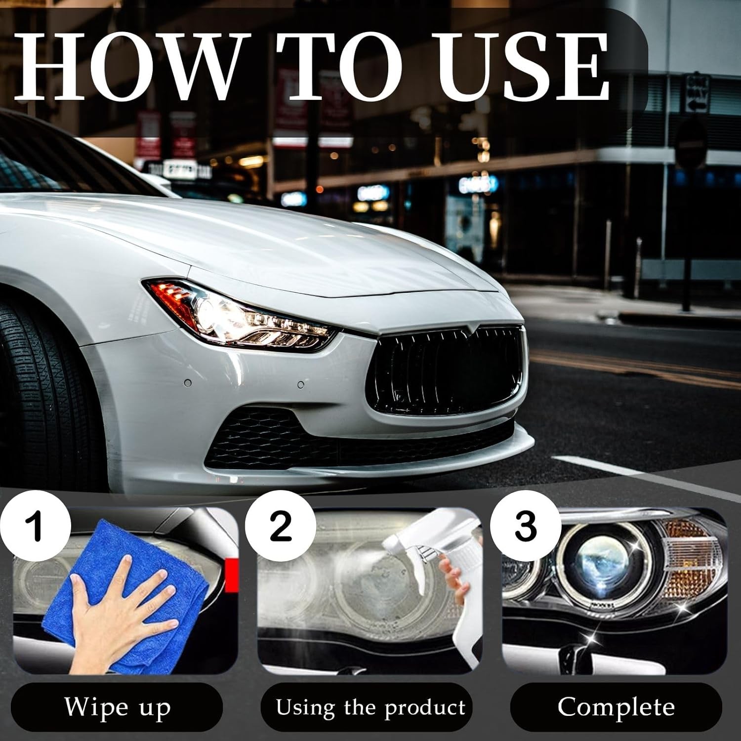 Automotive Headlamp Restoration Fluid Kit, 2025 New Automotive Headlamp Restorat
