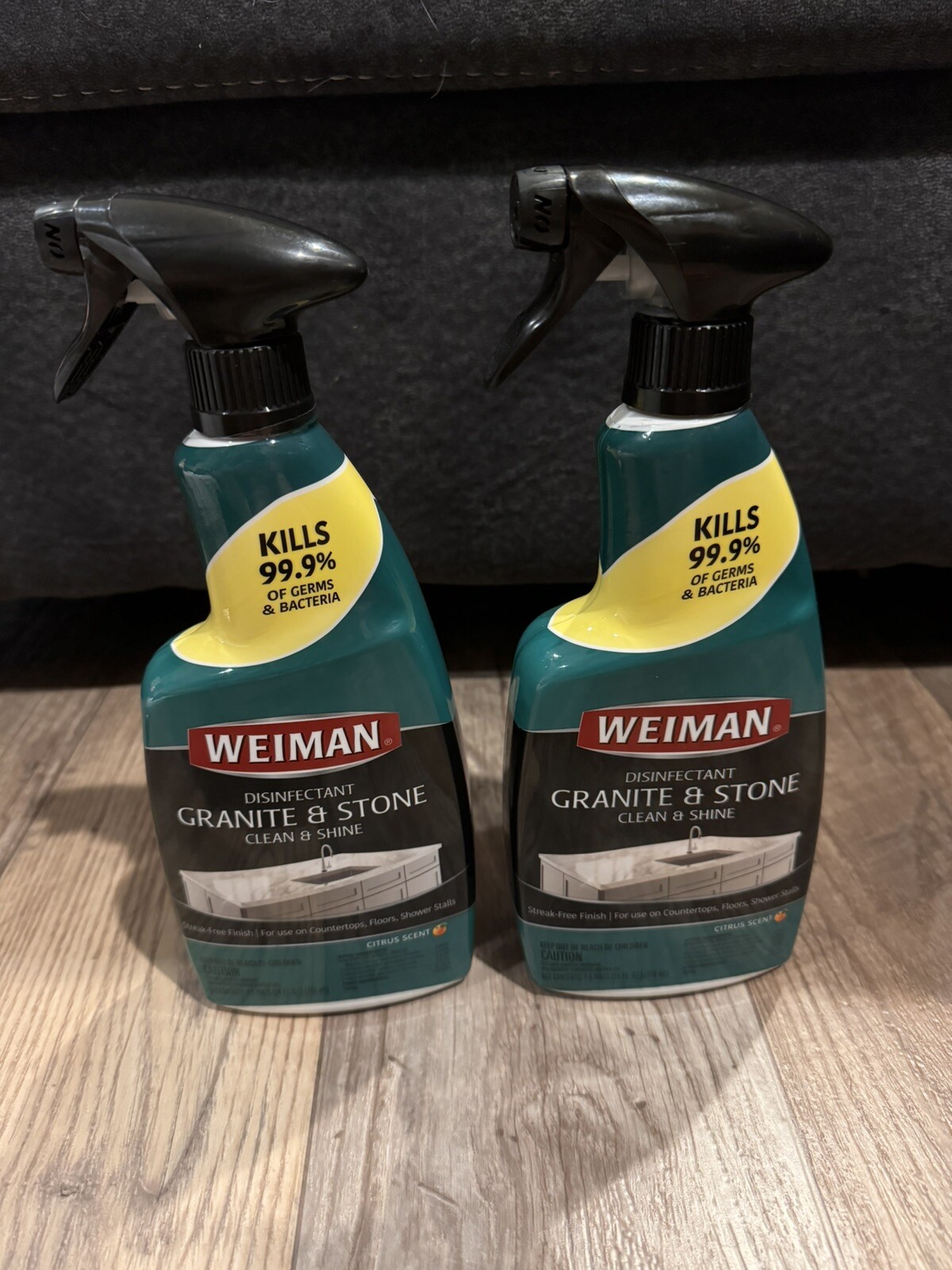 2ct Weiman GRANITE & STONE Streak-Free CLEANER Shine Marble Tile Floor 24oz