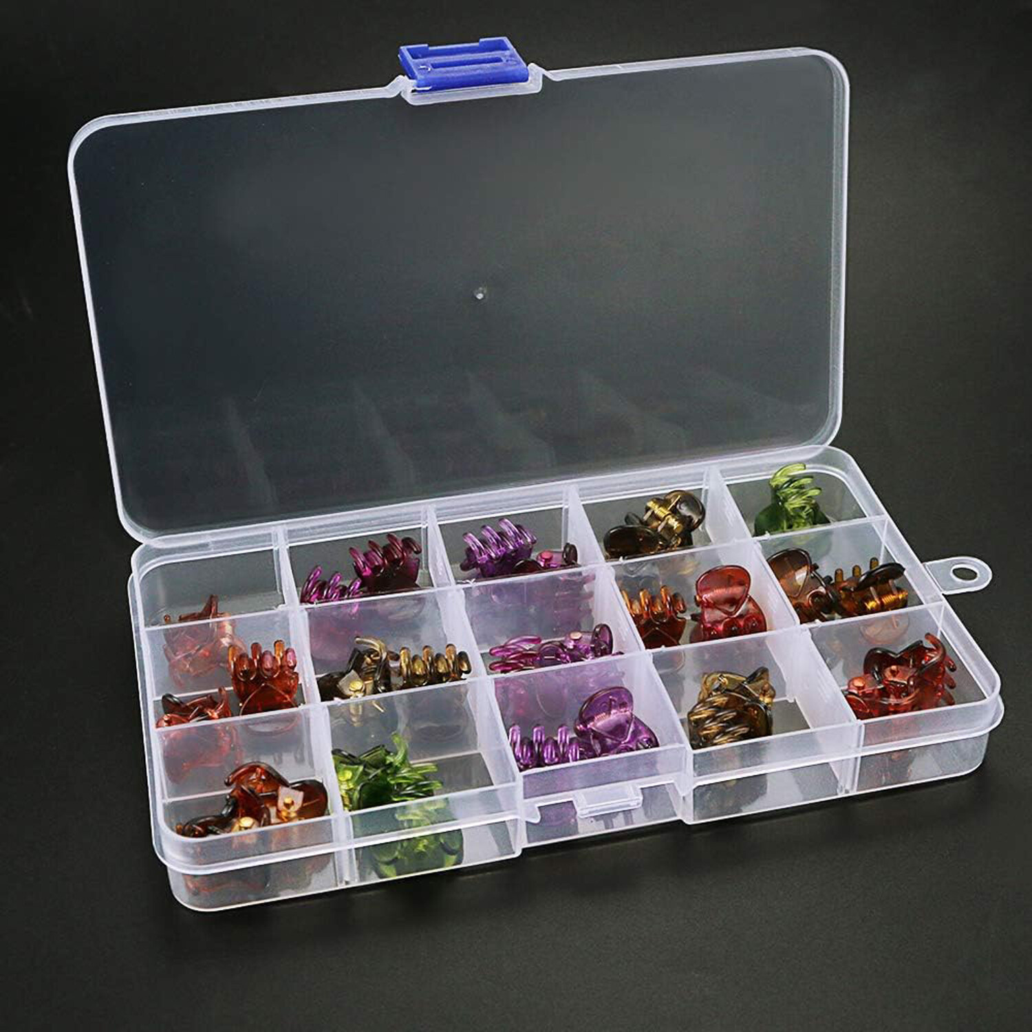 2-32PC Clear Jewelry Box Plastic Bead Storage Craft Container Earrings Organizer