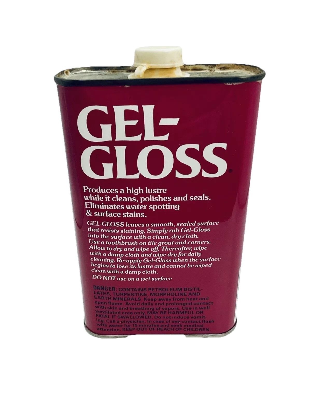 GEL GLOSS FIBERGLASS ACRYLIC MARBLE CLEANER AND POLISH 16 FL OZ VINTAGE